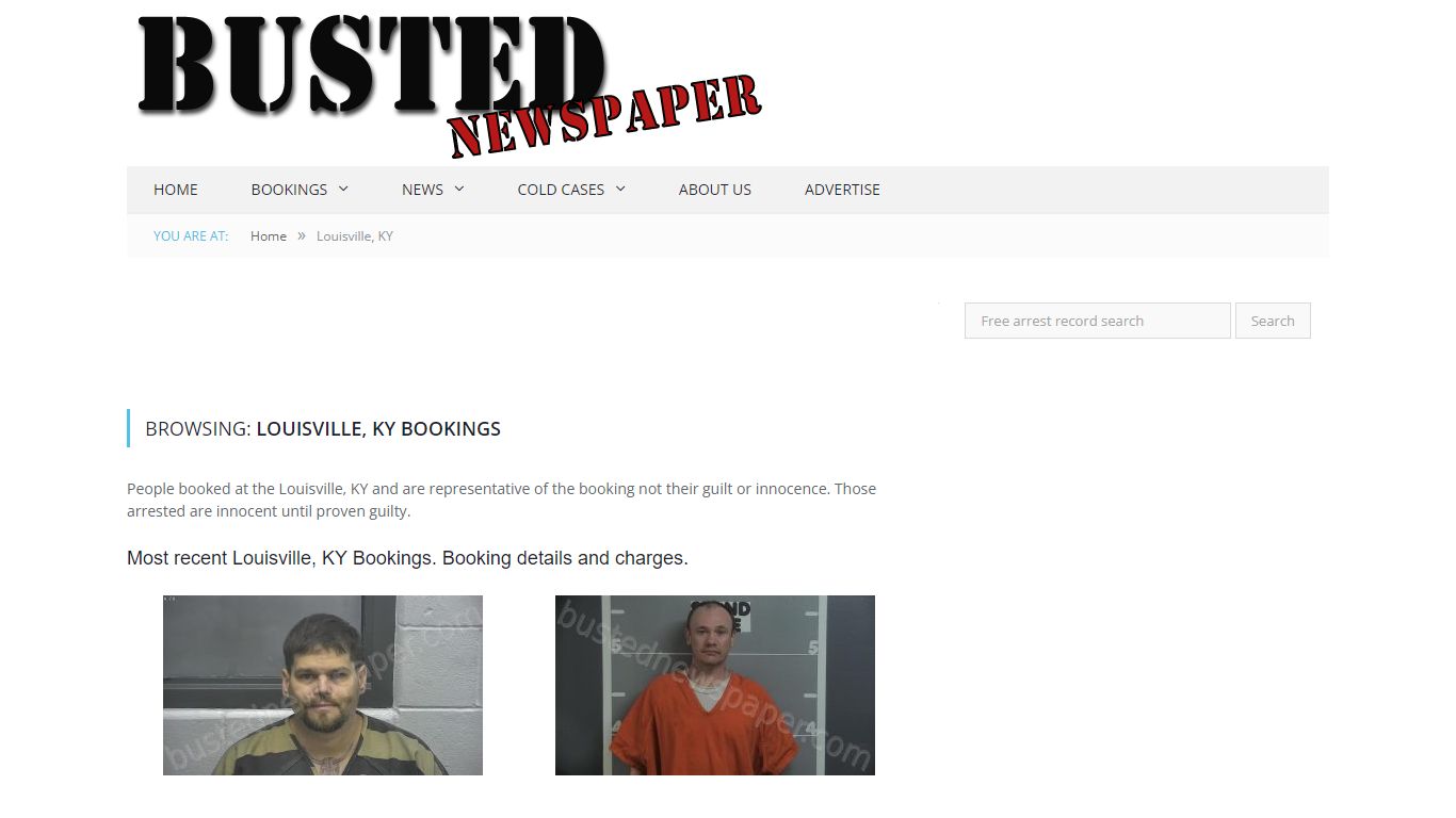 Louisville, KY Mugshots - BUSTEDNEWSPAPER.COM